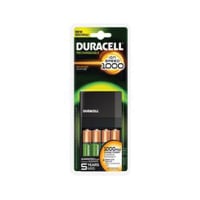 Duracell Battery Charger;1000 Ion Speed;w/4 AA Precharged Rechargeables;6-8Hr Charge Time