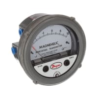 Dwyer Instruments Differential Pressure Gauge, Range 0-10" w.c., Max. 2 psi, 13.79 kPa, 605 Series