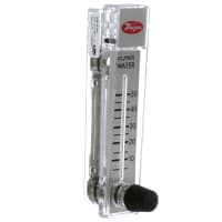 Dwyer Instruments Flowmeter, RMA, 5-50 cc/min water, 2in scale, 4% Ac, Stainless steel valve, 1/8in nptf