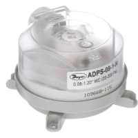 Dwyer Instruments Differential Pressure Switch, 1/2" NPT, 0.08 to 1.20 w.c, IP54, ADPS Series