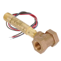 Dwyer Instruments Flow switch;brass upper and lower body;3/4" NPT;brass tee;SPDT