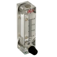 Dwyer Instruments Flowmeter, 0.22 SCFH Air, 2" Scale, 5% Accur., Stainless, Type VFA, VF Series