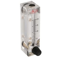 Dwyer Instruments Flowmeter, 220 SCFH Air, 2" Scale, 5% Accuracy, Brass, Type VFA, VF Series