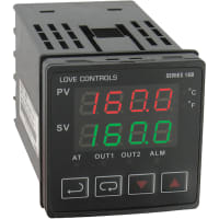 Dwyer Instruments Temperature Control Module, 0.25" Char H, 1/16 DIN, 100-240V, RS-485, 16B Series