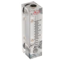 Dwyer Instruments Flowmeter, Model VFA, 0.1-1 SCFH Air, 2-in. Scale, 5% Accuracy, Acrylic Body