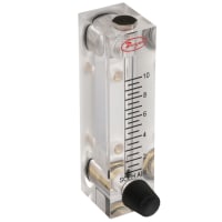 Dwyer Instruments Flowmeter, 110 SCFH Air, 2" Scale, 5% Accuracy, Brass, Type VFA, VF Series