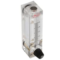 Dwyer Instruments Flowmeter, Model VFA, 0.6-5 SCFH Air, 2in. Scale, 5% Accuracy, Brass Valve