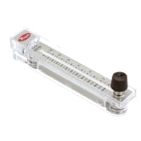 Dwyer Instruments Flowmeter, RMB, 1-12 GPH water, 5in scale, 3% Acc, stainless steel valve, 1/4in nptf