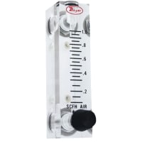 Dwyer Instruments Flowmeter, Model VFA, 0.1-1 SCFH Air, 2-in. Scale, 5% Accur., Stainless Valve