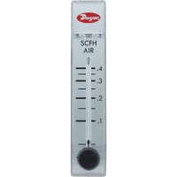 Dwyer Instruments Flowmeter, Model RMA, 0.05-0.4 SCFH Air, 2" Scale, +/-4% Accuracy, Steel Valve