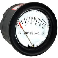 Dwyer Instruments Differential pressure gauge, range 0-10"wc, 1/8", male NPT connection, Minihelic