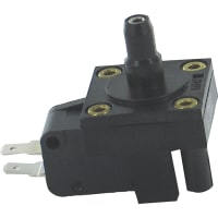 Dwyer Instruments Vacuum Switch, Air, 1/8" NPT, 15A 125/250 VAC, 1.16-4.78 psi, MVS Series