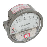 Dwyer Instruments Differential Pressure Gauge, 4 in Dial, Range 0-6.0 in w.c., Magnehelic Series