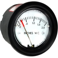 Dwyer Instruments Differential pressure gauge;range 0-2.0" w.c.;1/8";male NPT connection;Minihelic