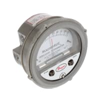 Dwyer Instruments Differential Pressure Gauge, Range .25-0-.25" w.c., Max.25 psi, 1.7 bar, 605 Series