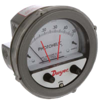 Dwyer Instruments Differential Pressure Gauge/Switch, 0-0.5" w.c., 3000MR Series