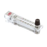 Dwyer Instruments Flowmeter, RMA, 1-11 GPH water, 2in scale, 4% Acc, Stainless steel valve, 1/8in nptf