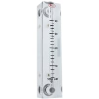 Dwyer Instruments Flowmeter, 4-40 SCFH Air, 4" Scale, 3% Accuracy, Acrylic, Type VFB, VF Series