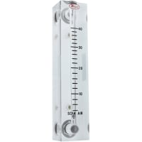 Dwyer Instruments Flowmeter, Model VFB, 1-20 GPH Water, 4-in. Scale, 3% Accuracy, Acrylic Body