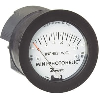 Dwyer Instruments MINI PHOTOHELIC SWITCH/GAUGE, DOUBLE CIRCUIT RANGE 0-10"WC WITH BARBED CONNECTION