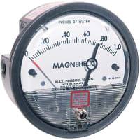 Dwyer Instruments Magnehelic Differential Pressure gauge;2001-ASF;0-1" w.c.;Adjustable Signal Flag