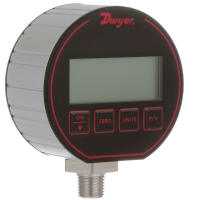 Dwyer Instruments Pressure Gauge, 4-Digit Display, 200 psi, +/-0.25% Accuracy, NEMA 4X, DPG Series