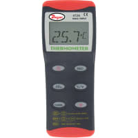 Dwyer Instruments Handheld Digital Thermometer, Type J K T, -200 to 1370C, 472A Series