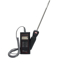 Dwyer Instruments Thermo-Anemomenter Kit, Handheld Probe, -40 to 100C, Air Velocity, 471 Series