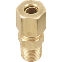 Dwyer Instruments Compression fitting, brass 1/8 NPT to 1/4 metal tubing