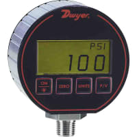 Dwyer Instruments Digital Pressure Gauge, 0.5 pct Accuracy, 0-3000 Psi