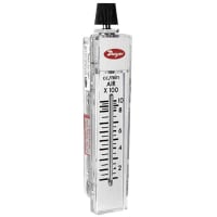 Dwyer Instruments Flowmeter, RMA, 1-10 scfh air, 2in scale, 4% Acc, Top mounted valve, 1/8in nptf