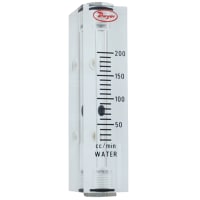 Dwyer Instruments Flowmeter, Model VFA, 3-25 LPM Air, 2-in. Scale, 5% Accur., End Connections