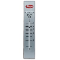 Dwyer Instruments Flowmeter; Model RMA; 0.05-0.5 SCFH Air; 2-in. Scale; +/-4% Accur.; Plastic Body