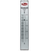 Dwyer Instruments Flowmeter, Model RMB, 10-100 GPH Water, 5-in Scale, +/-3% Accuracy, Plastic Body