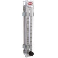 Dwyer Instruments Flowmeter, Model RMC, 20-200 SCFH Air, 10" Scale, 2% Accuracy, Stainless Valve