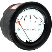 Dwyer Instruments Differential pressure gauge;range 0-20" w.c.;1/8";male NPT connection;Minihelic