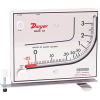 Dwyer Instruments Gauge Molded Plastic Manometer Range 0-7 W.C. Blue Oil 1.91 Sp. Gr.