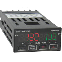 Dwyer Instruments Temperature Process Controller, 2 Relay Output, 1/32 DIN, 32B Series