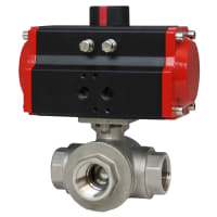 Dwyer Instruments 3/4" Spring Return, Flow Path A, , 3-Way NPT Stainless Steel Ball Valve