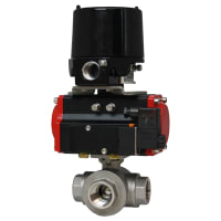 Dwyer Instruments 3/4" Spring Return, Flow Path A, 120 VAC Solenoid, 3-Way NPT SST Ball Valve