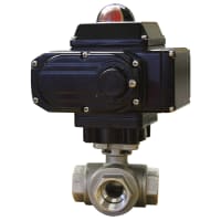 Dwyer Instruments 1/2" NEMA 4X Modulating, Flow Path A, 24 VDC, 3-Way NPT SST Ball Valve