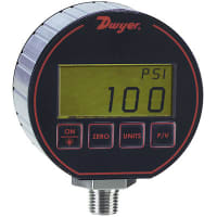 Dwyer Instruments DIGITAL PRESS GAUGE;RNG 0-1000PSI;4-DIGIT DISPLY;+/-.25% ACC;BATT PWRD NIST CAL