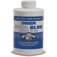 DYKEM Layout Fluid, Blue, Bottle, Brush In-Cap, 8 oz., STEEL BLUE Series