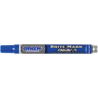 DYKEM Permanent Paint Marker, Blue, Medium Tip, BRITE-MARK Roughneck Series