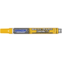 DYKEM Permanent Paint Marker, Yellow, Medium Tip, BRITE-MARK Roughneck Series