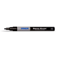 DYKEM Paint Marker, Brite-Mark, FINE Point Marking, BLACK, Box of 4 Packs (12/PK)