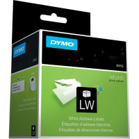 Dymo ADDRESS LABEL, WHITE, 1-1/8in x 3-1/2in, 350/RL