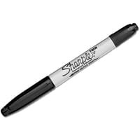 Dymo Sharpie Twin-Tip Permanent Marker, Fine/ultra Fine Point, Black