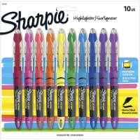 Dymo Sharpie Liquid Highlighters, Chisel Tip, Assorted Colors