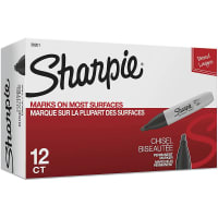 Dymo Sharpie Permanent Marker, Chisel Tip, Black